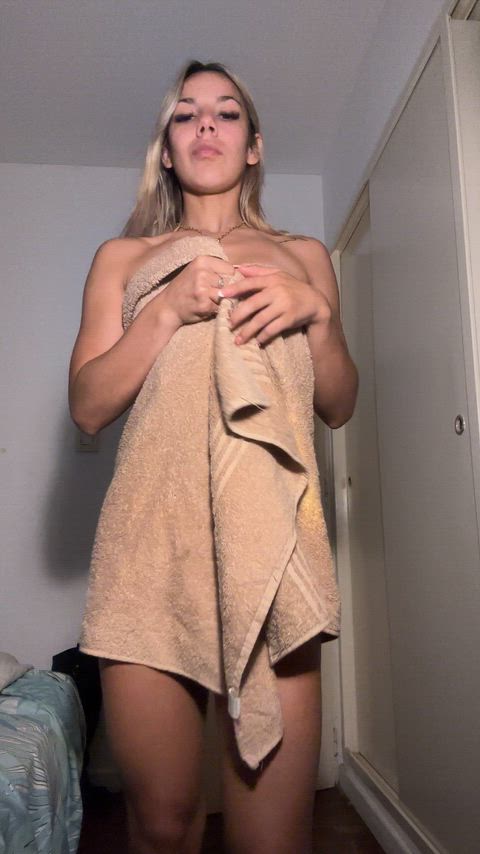 Horny blonde reporting for duty