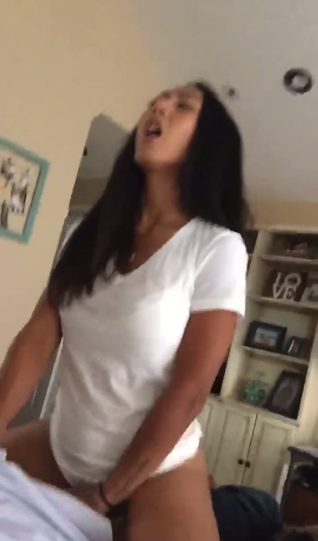 Amateur, Asian, Brunette, Cum, Cute, Facial Expression