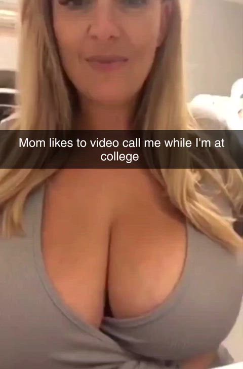 Big Tits Blonde British Caption Homemade Huge Tits MILF Mom Natural Tits UK Porn GIF by populardick