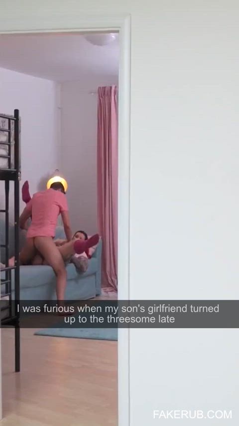 My son's girlfriend said she wanted to eat his cum from my pussy