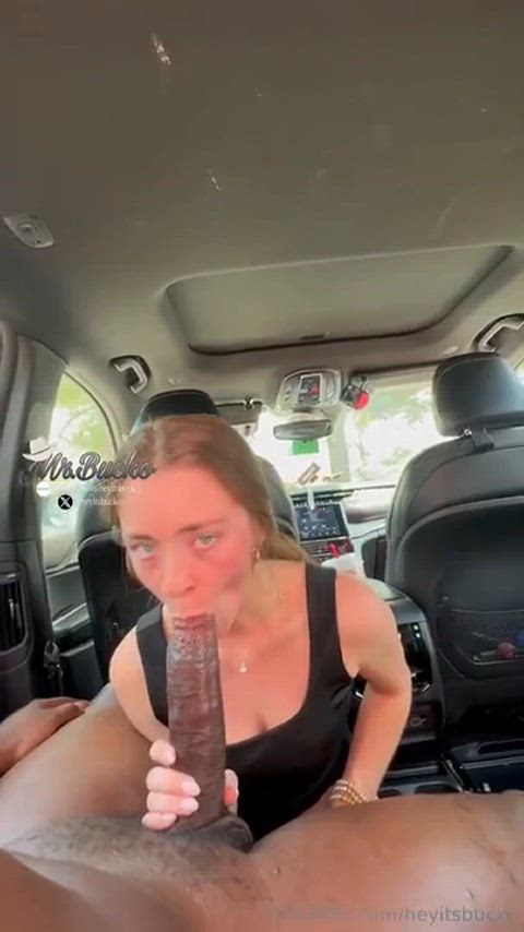 She found a MONSTER Cock in the back seat