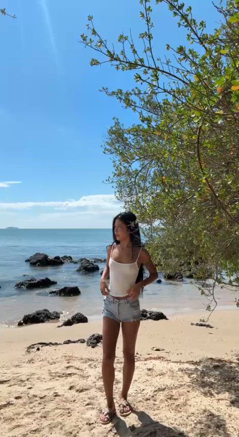 Flashing my flatchest in the island