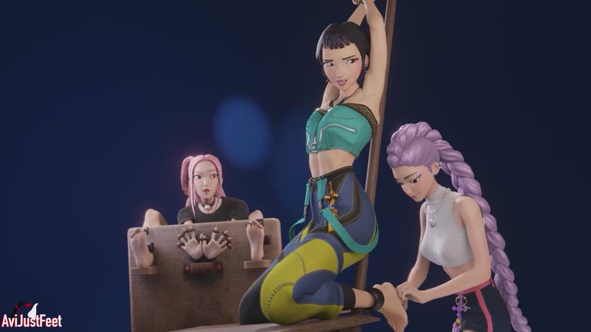 Zoey Tickled Feet Armpits K POP Ticklish Hunters!