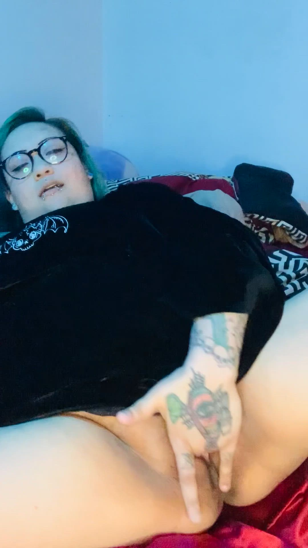Amateur, Big Tits, Fingering, Goth, Hairy Pussy, Masturbating