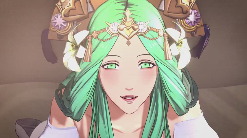 Giving Rhea an offering (Nodu) [Fire Emblem]