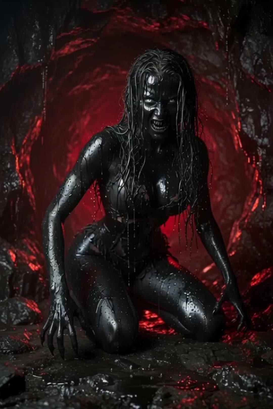 Ai Generated, Big Tits, Black, Blowjob, Facial, Fantasy