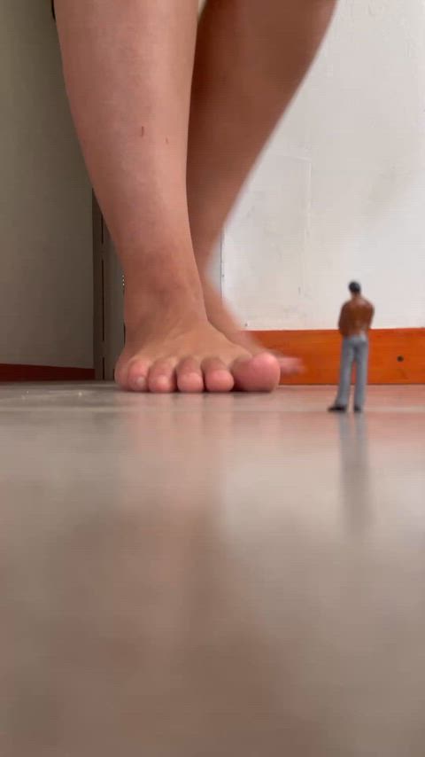 Perspective check. You’re exactly where you belong… right under my feet.