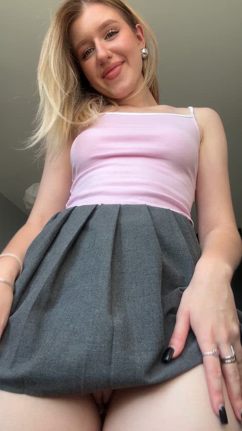 You're so anxious to see what's up my skirt today.
