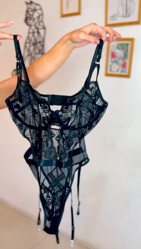 how do I look in this black lingerie?