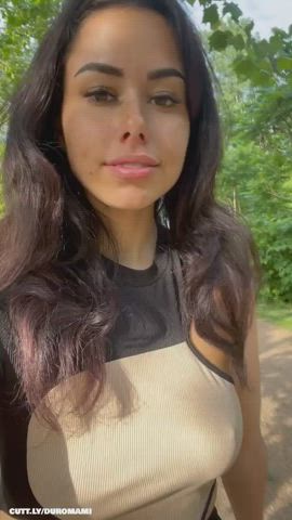 Amateur Boobs Flashing Natural Tits Outdoor Public Tits Porn GIF by duromami