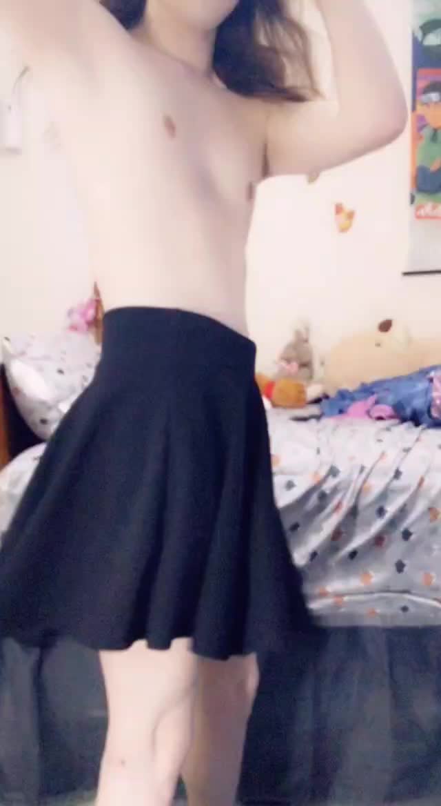 Do you wanna sit under my skirt? 👉👈