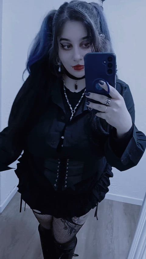 Alt Amateur Big Tits Domme Femdom Goth Latina OnlyFans Raven SFW Porn GIF by raven.roth