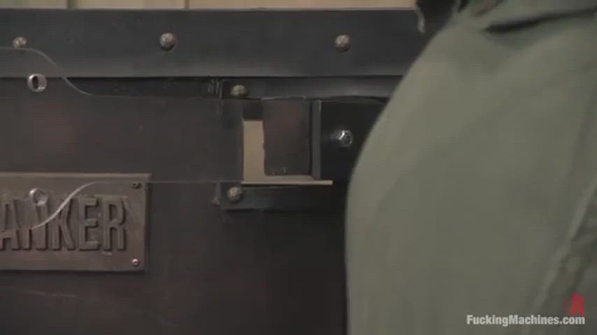 Sasha gets spanked by a machine