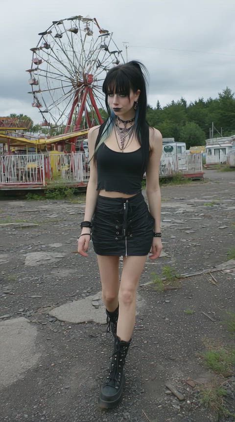 I’m Miss Jezzabelle, 27 🖤 small-town goth with big secrets 🌑 teal streaks, green eyes, cigarette lips i turn chaos into charm + mess into power thumbnail