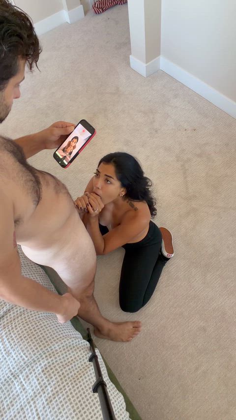Amateur Babe Big Dick Big Tits Blowjob Cock Cumshot Homemade Latina OnlyFans Porn GIF by whosbonnieandclyde