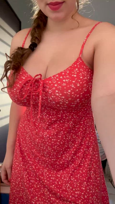 Babe Big Tits Boobs Dress Huge Tits NSFW Natural Tits OnlyFans Pornstar Undressing Porn GIF by lamsinka89