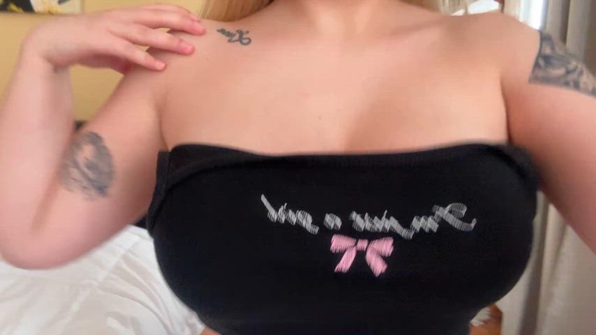 my boobs bouncing out of this top is just so satisfying