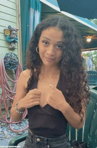 Ebony Exhibitionism Exhibitionist Flashing Piercing Public Tits Porn GIF by duromami