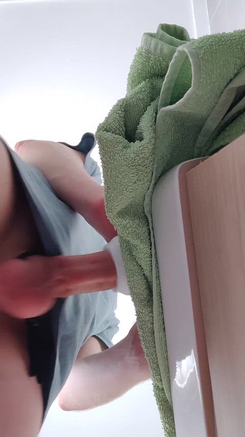 Fucking my Fleshlight from a bottom view