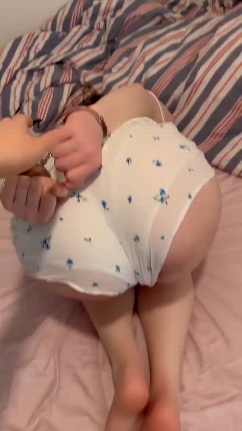 Handcuffs make teasing much easier