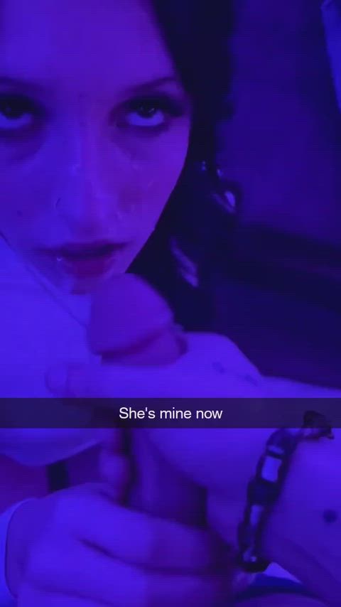 Your girlfriend loves being covered in cum