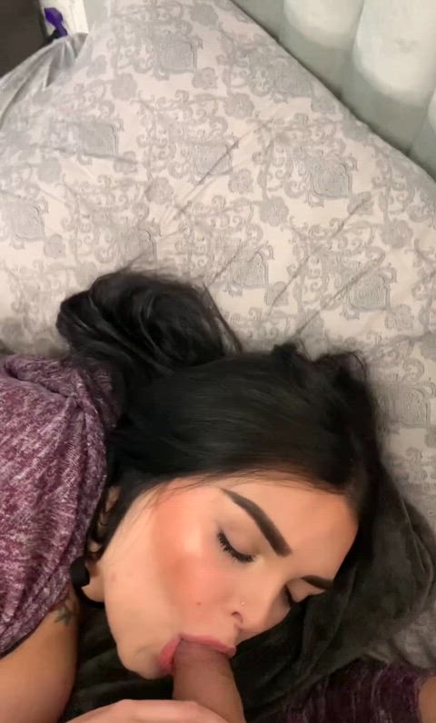 Amateur BBW Blowjob Face Fuck Homemade Latino Oral SnowBunnies Uncut White Girl Porn GIF by populardick