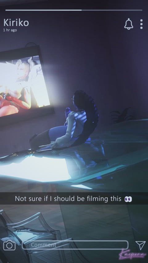 New snapchat from Kiriko, what happened with Widowmaker at work?! (KaeporaNSFW) [Overwatch]