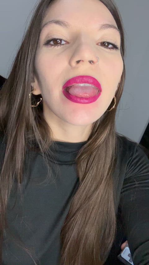 My long tongue drooling