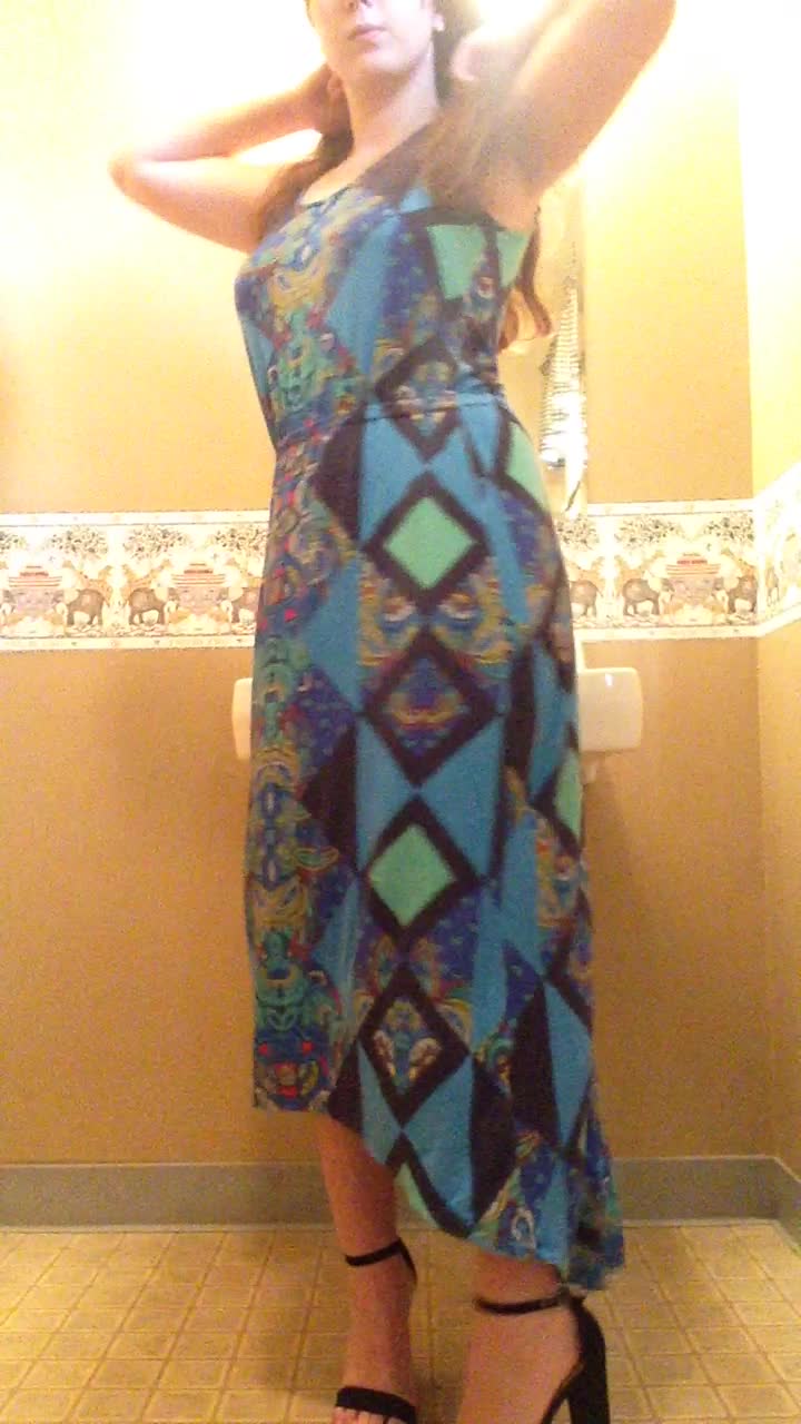 Sunday church dress tease