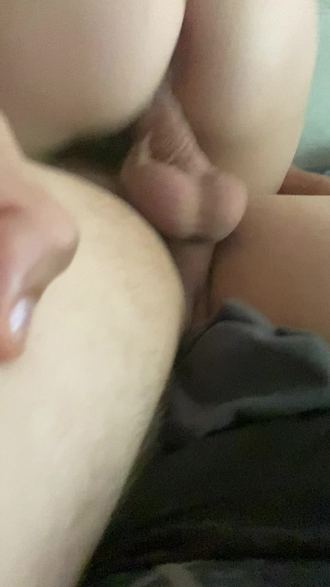 I love watching his cum drip down his cock after I ride him