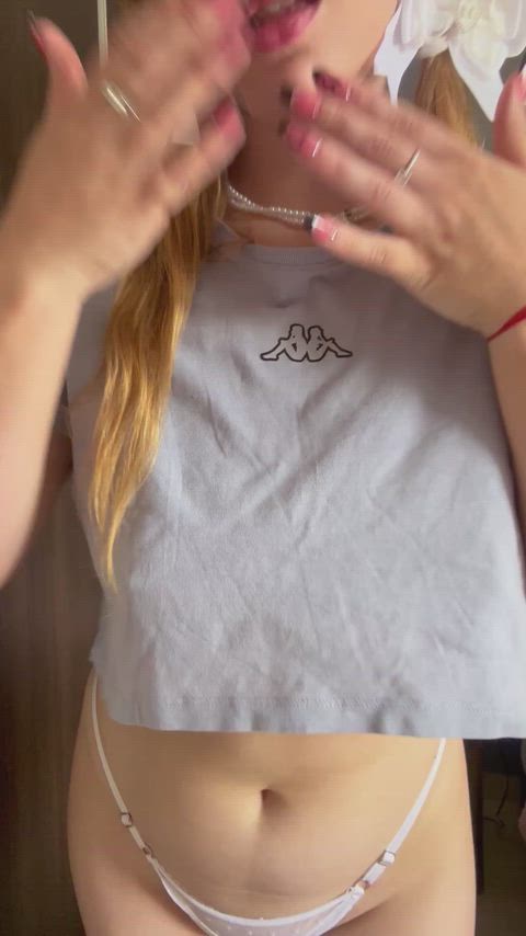 Can't stop staring at my own tits in the mirror