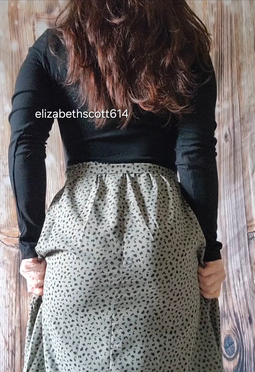 Giving you a peek up my dress before I leave for work.