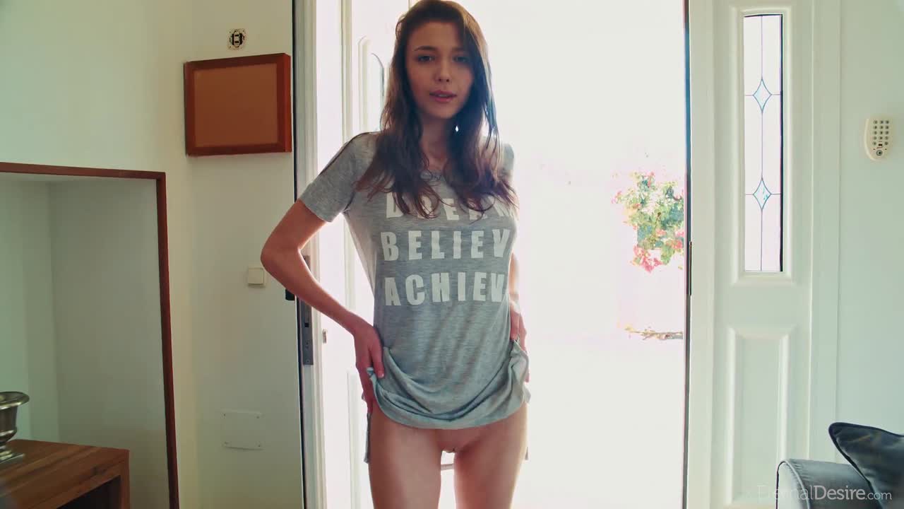Mila Azul touching herself
