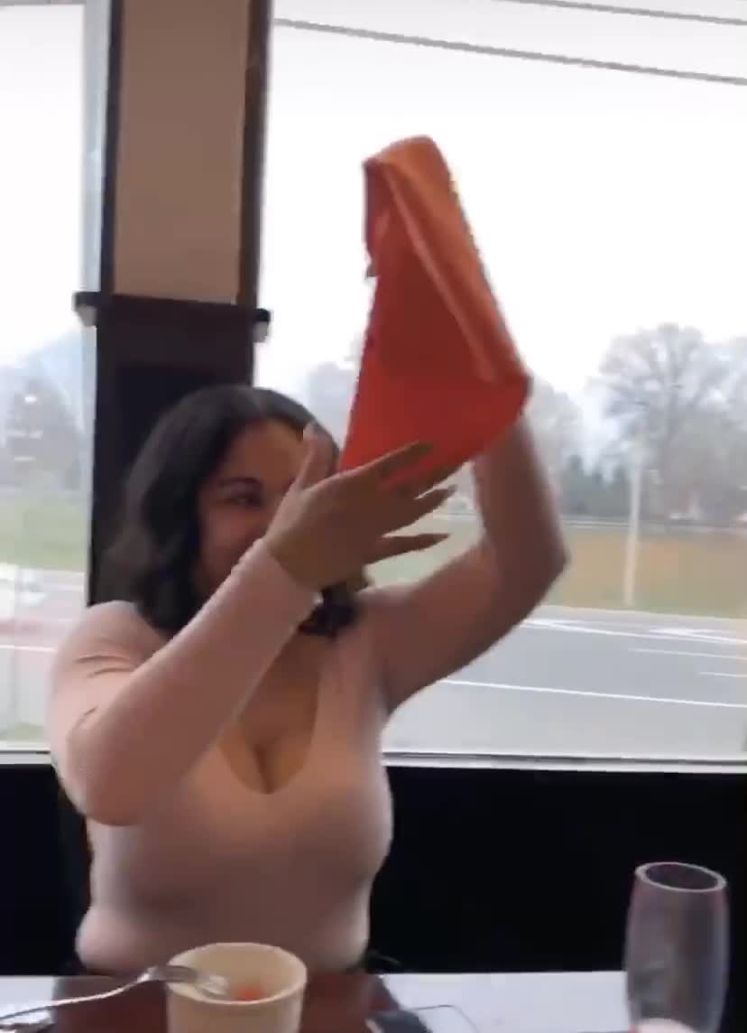 Busty at brunch