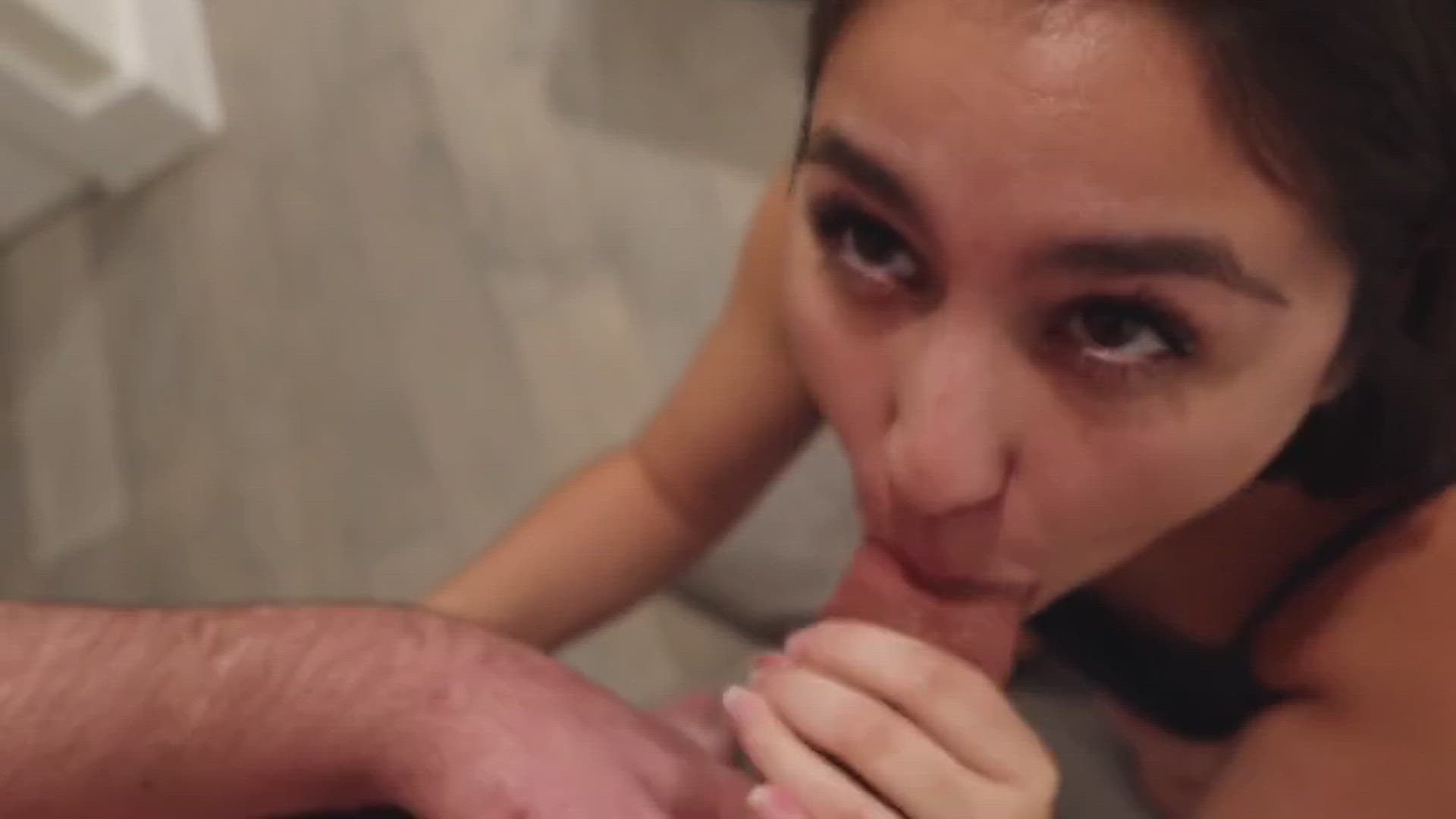 Throating him after a facial