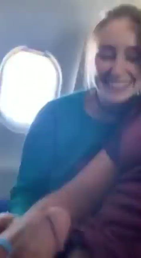 Airplane Amateur BWC Big Dick Blonde Blowjob Exhibitionist Public Teen Thick Cock Porn GIF by populardick