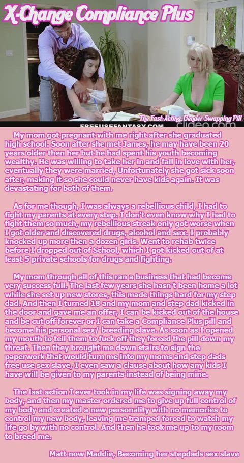 Matt now Maddie becoming her fathers free use slave and providing her parents with the kids they couldn't have