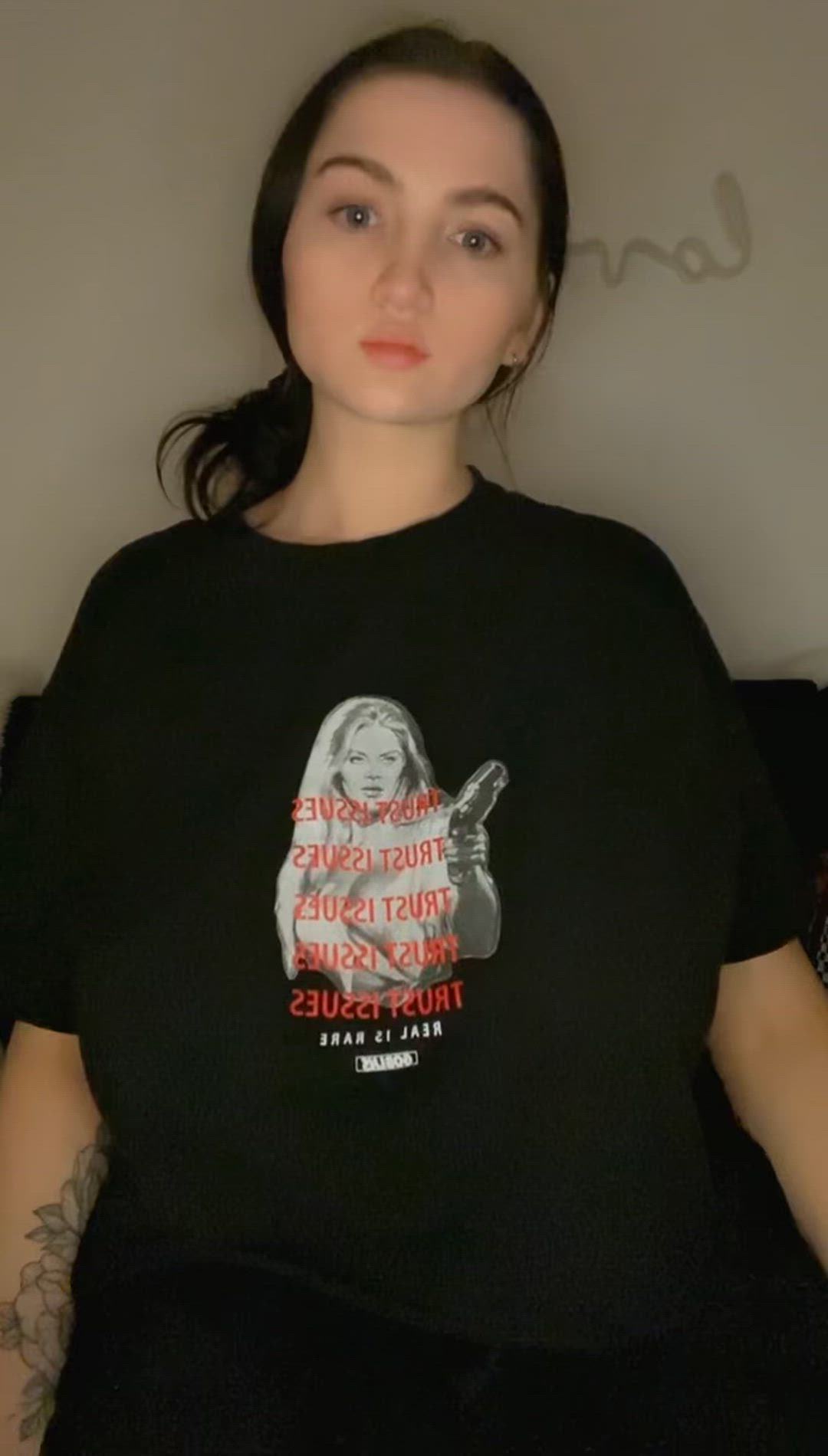 Natural boobs on full display all for your pleasure