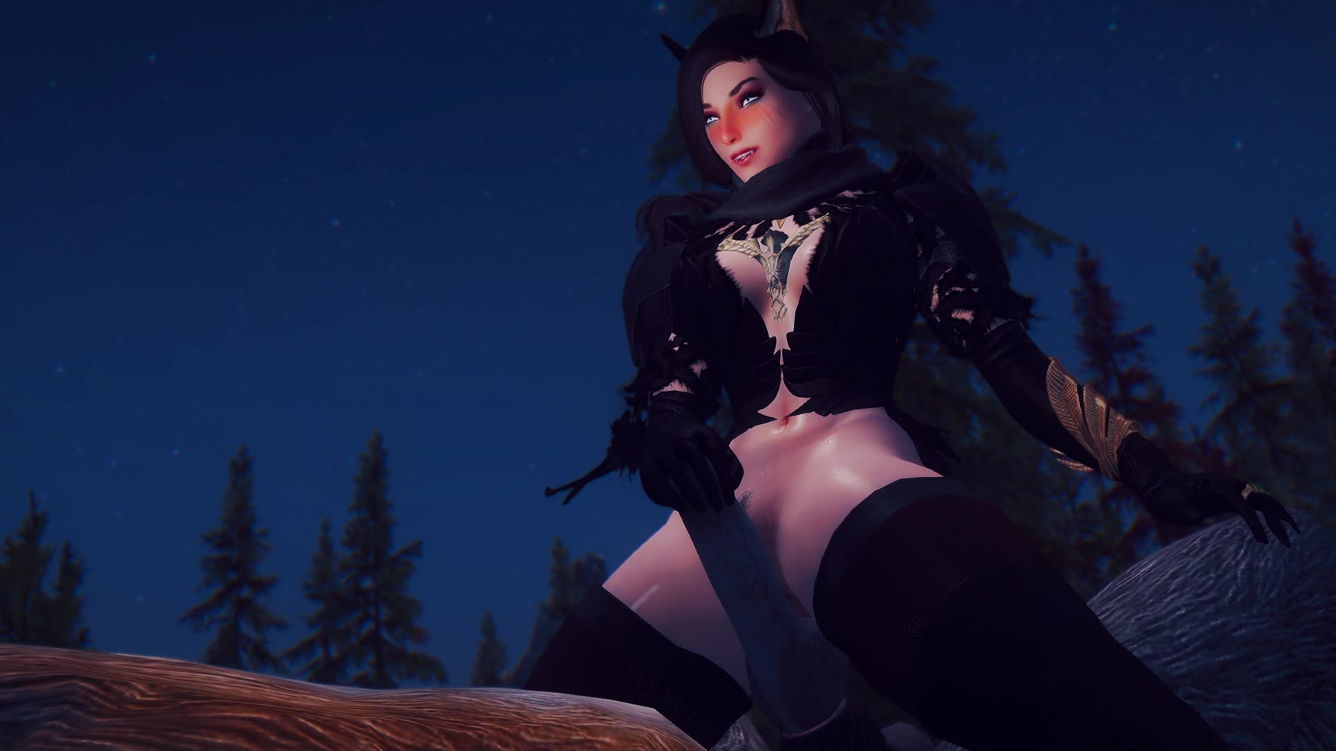 Lucatiel grinding on a werewolf dick
