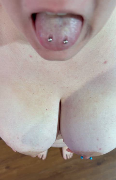 Ready for your tongue massage and titfuck?