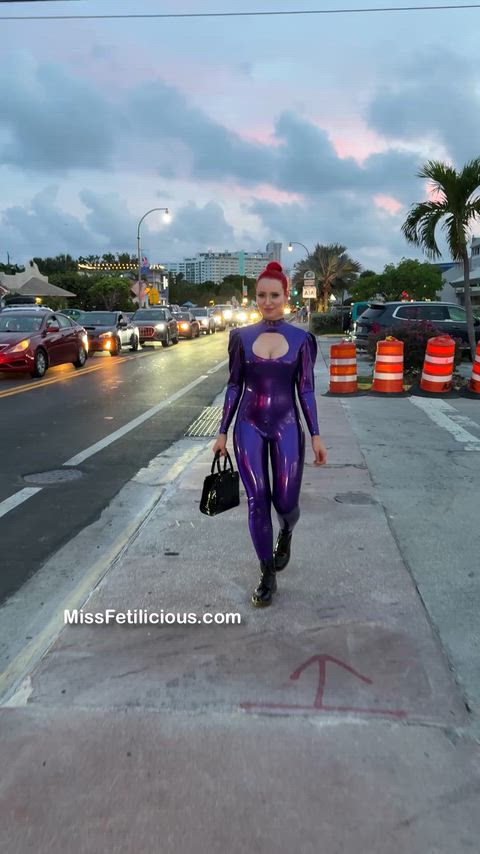 Catsuit Femdom Findom Goddess Latex Mistress OnlyFans Roleplay Goddess Rubber Tits Porn GIF by missfetilicious