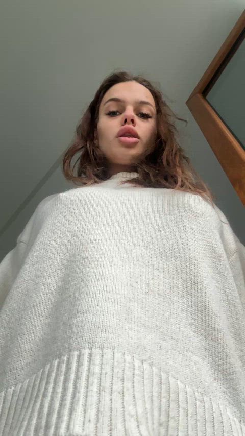 Busty college girl drop