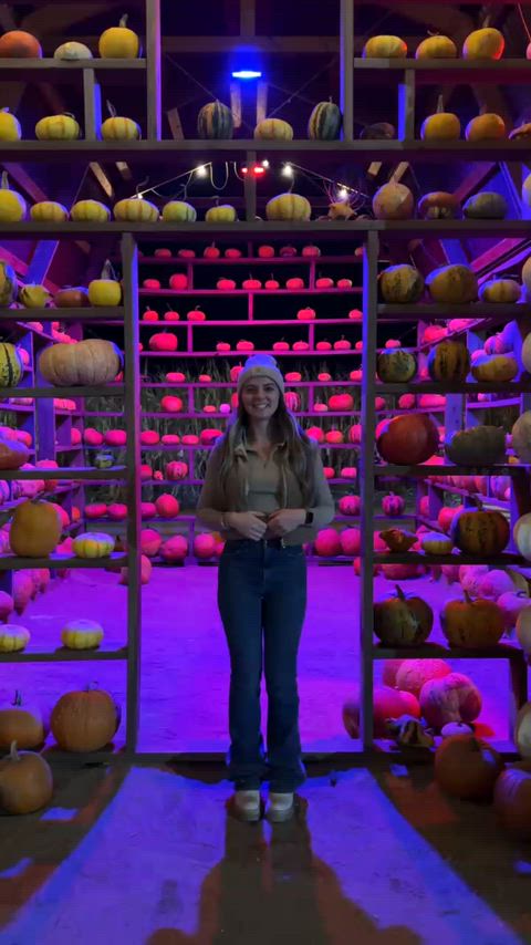 Flashing my tits at the pumpkin patch ;)