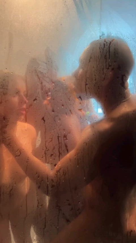 Interracial shower foursome: Soaked, slutty, and fucking fantastic!