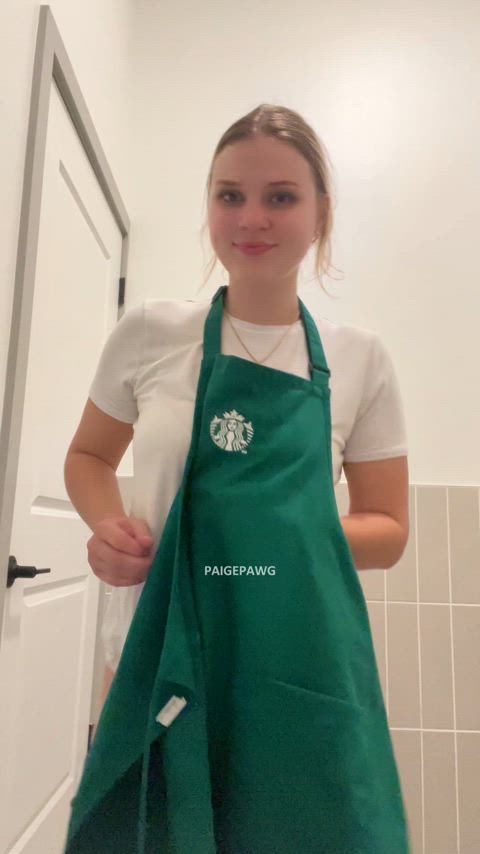 Taste my tits at Starbucks while I’m on duty 👅