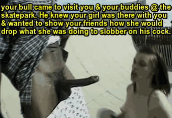 Your bull visits the skatepark