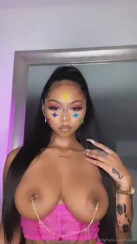 Babe Big Tits Boobs Bouncing Tits Ebony Huge Tits Nipple Piercing Piercing Tits Porn GIF by populardick