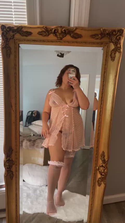 Wrapped in nylon, but still wild between my thighs