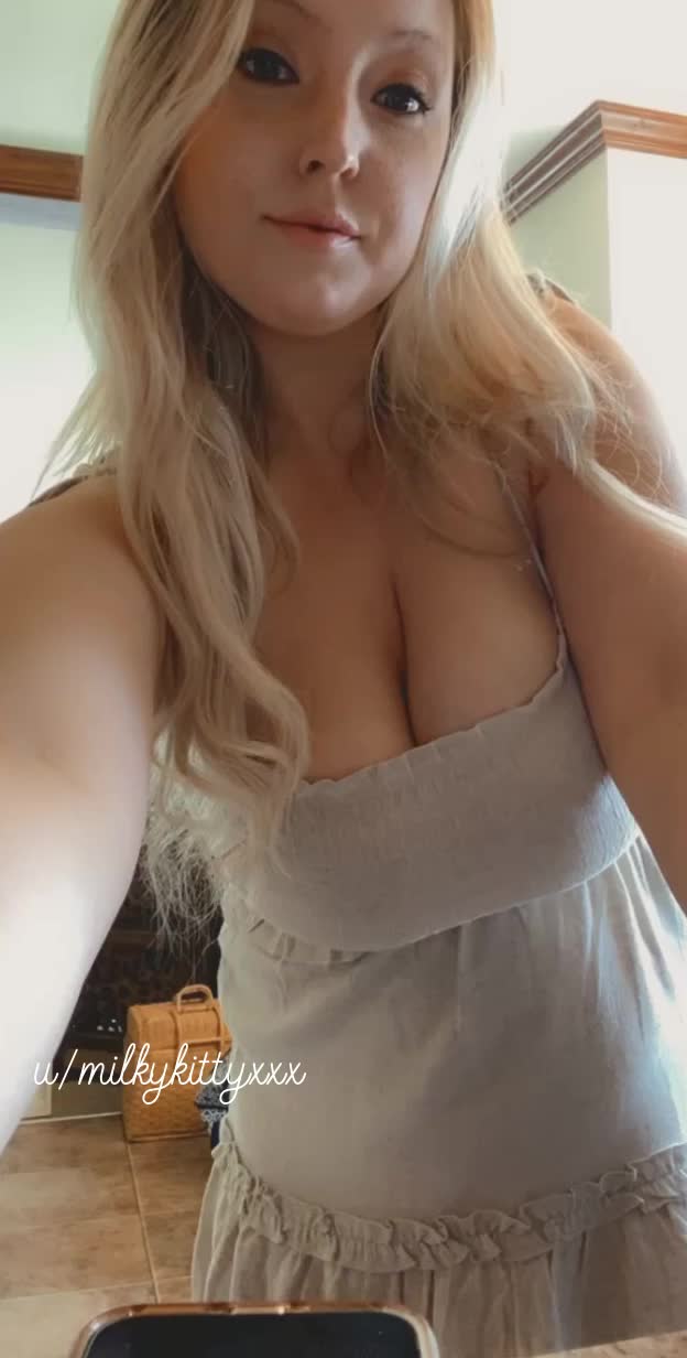 Hi Happy Saturday ☀️ I hope you like my sundress and love what’s underneath it 😛