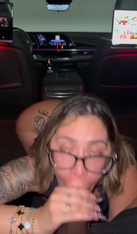 BBC Big Ass Blowjob Car Car Sex Glasses Interracial Latina POV Thick Porn GIF by manemane6